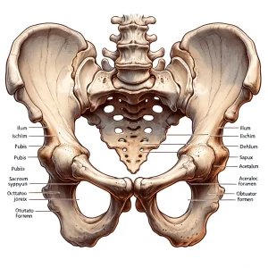 A-detailed-illustration-of-the-human-pelvis-without-muscles.-The-image-should-highlight-the-pelvic-bones-including-the-ilium-ischium-and-pubis-as-.webp